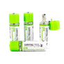 USB Rechargeable AA Battery 1450mAh/PC  2PCs Per Pack - MekMart