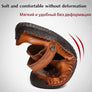 Men's Leather Roman Sandals Slippers