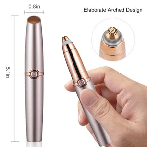 Portable Electric Eyebrow Hair Trimmer Shaver for Women & Men with LED Light - MekMart