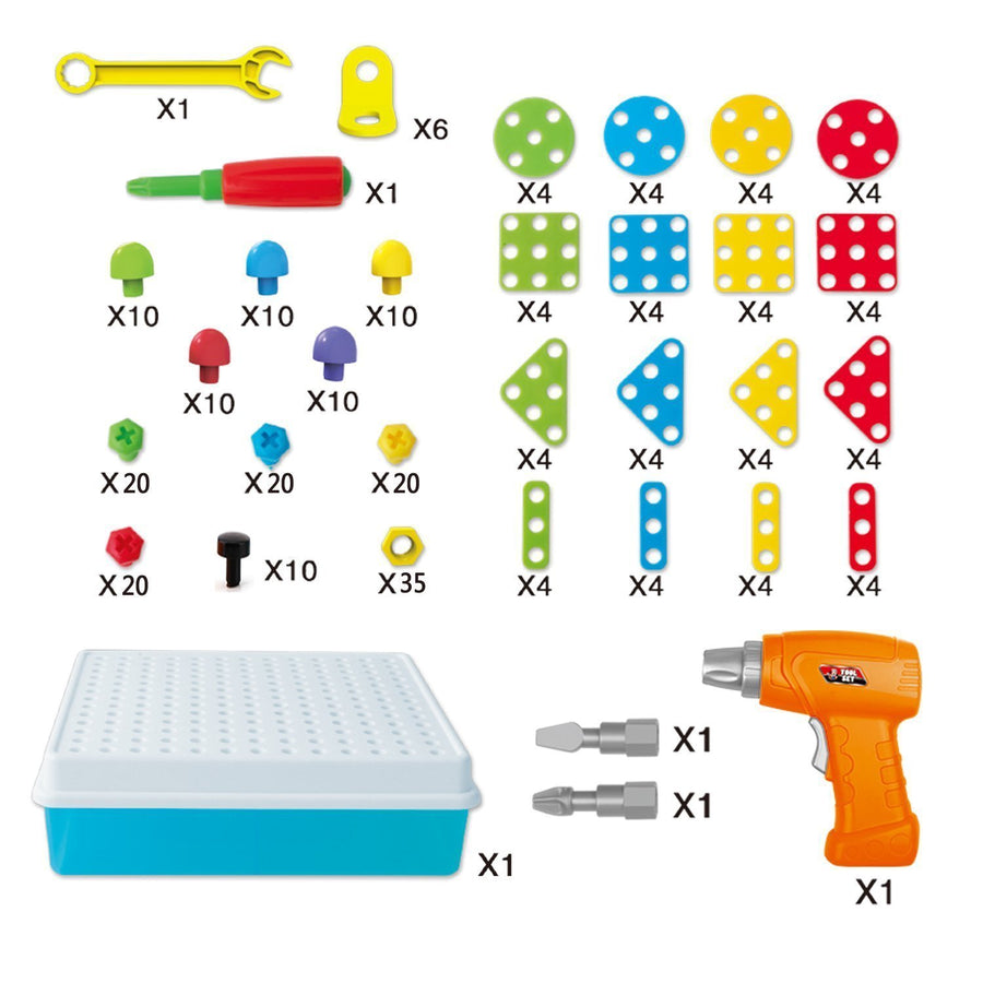 Children's electric drill assembly toy