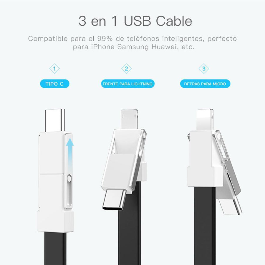 CABLE DE DATOS MULTIFUNCIÓN (¡COMPRE DOS ENVÍOS GRATIS!) - MekMart