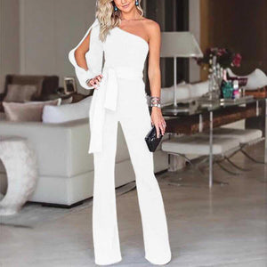 2019 Women Casual Solid Long Sleeve Jumpsuit - MekMart