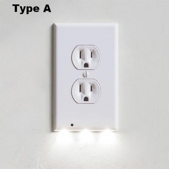 Outlet Wall Plate With LED Night Lights