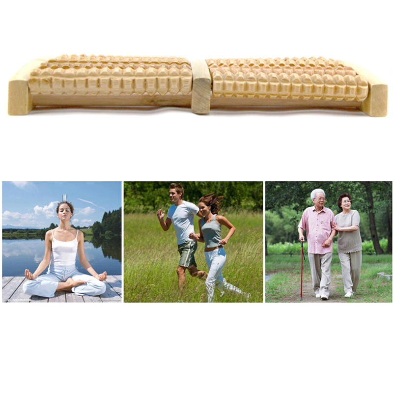 Wooden Roller Foot Massager - MekMart