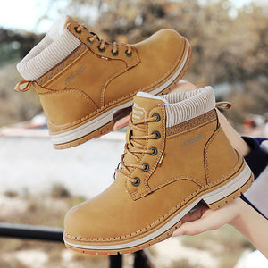 Women Winter Warm Lace Up Outdoor Ankle Boots