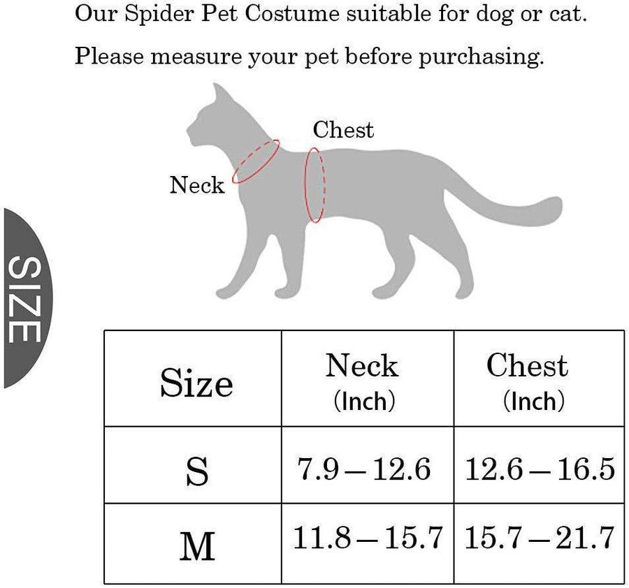 Spider Costume for Dogs and Cats，Halloween Party Dress Up - MekMart