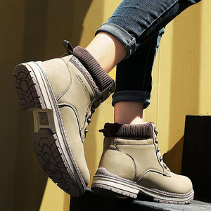 Women Winter Warm Lace Up Outdoor Ankle Boots