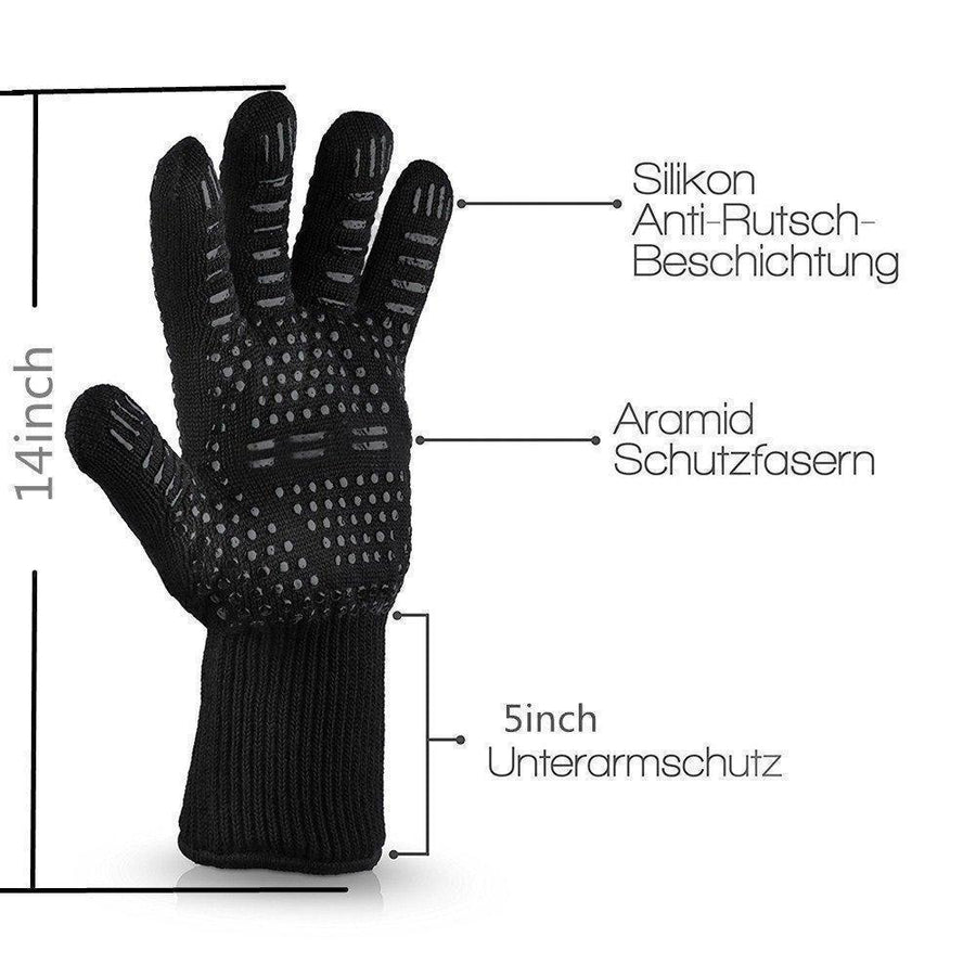 932℉(500℃) Extreme Heat Resistant BBQ Fireproof Gloves