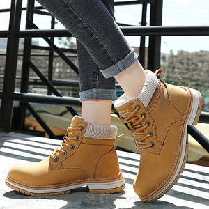 Women Winter Warm Lace Up Outdoor Ankle Boots