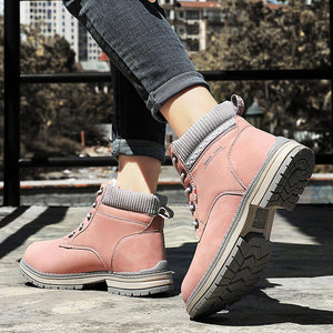 Women Winter Warm Lace Up Outdoor Ankle Boots