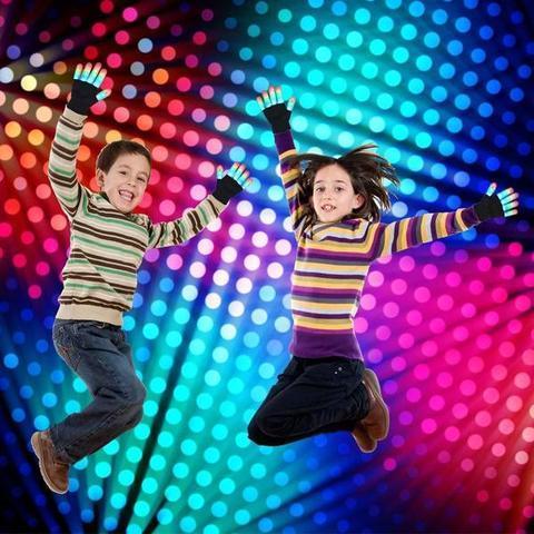 LED Gloves Finger Lights 3 Colors 6 Modes Flashing Rave Gloves - MekMart