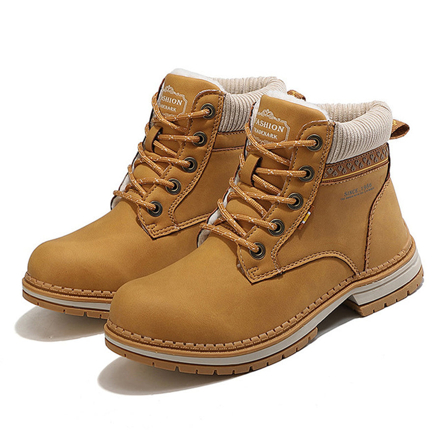 Women Winter Warm Lace Up Outdoor Ankle Boots