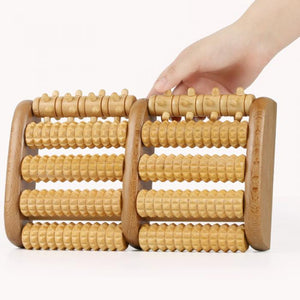 Wooden Roller Foot Massager - MekMart