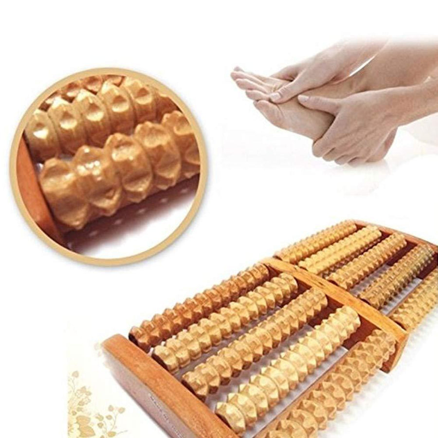 Wooden Roller Foot Massager - MekMart