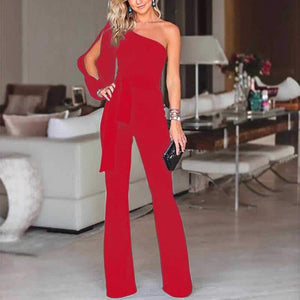 2019 Women Casual Solid Long Sleeve Jumpsuit - MekMart