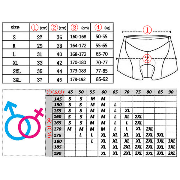 Mens Padded Cycling Underwear