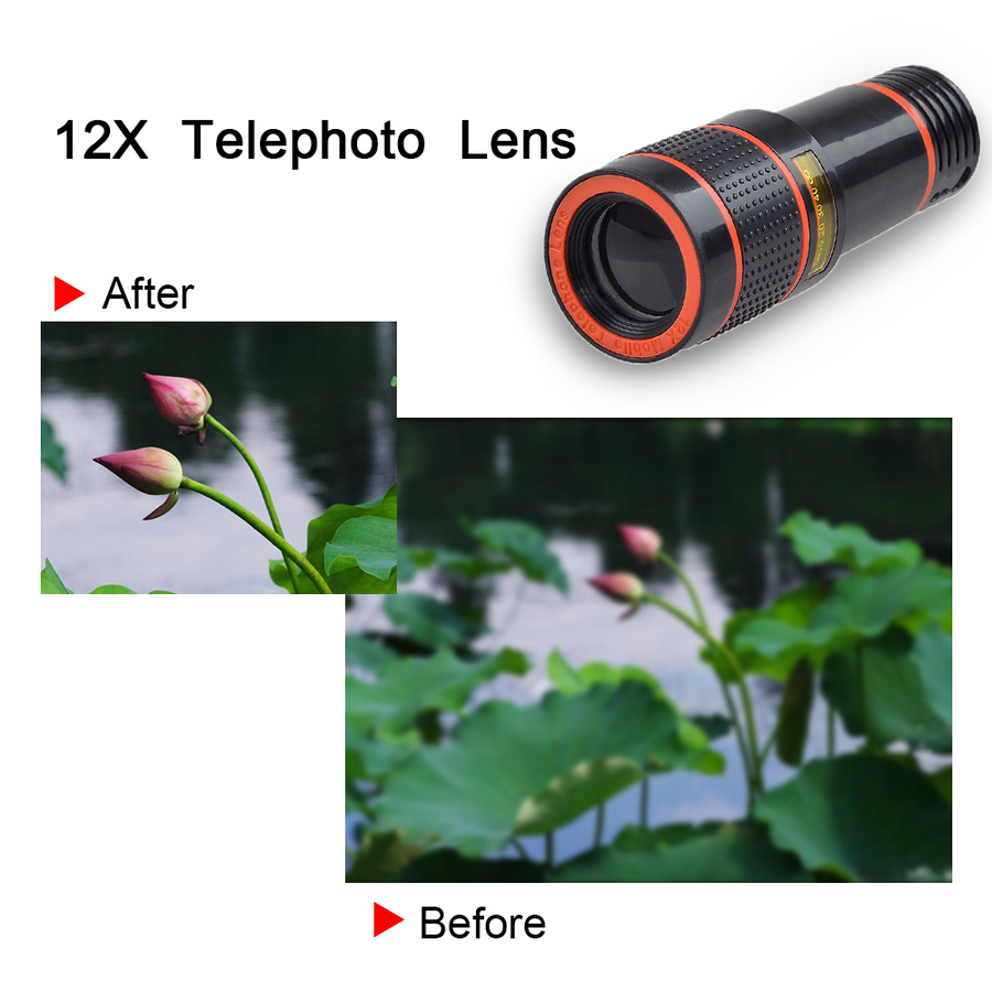 Magic Zoom Telescopic Lens - Compatible With All Phones - MekMart