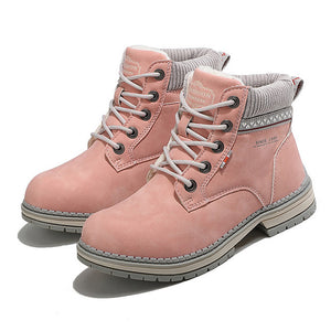 Women Winter Warm Lace Up Outdoor Ankle Boots