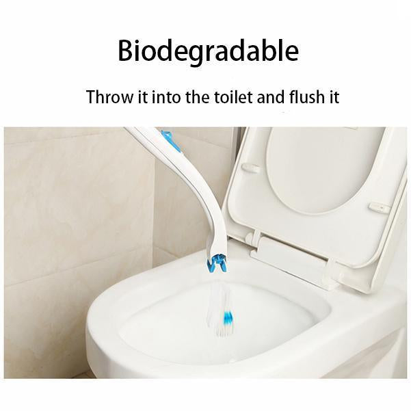 Disposable & Biodegradable Toilet Brush With Cleaning Fluid ，Toilet Cleaning System - MekMart