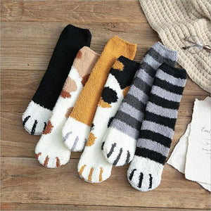 Winter Cat Claws Cute Thick Warm Sleep Floor Socks - MekMart